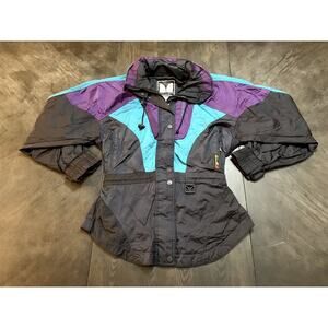 Vtg Couloir Ski Coat Jacket Fabric Entrant GII Insulated Full Zip Sz M Womens 8
